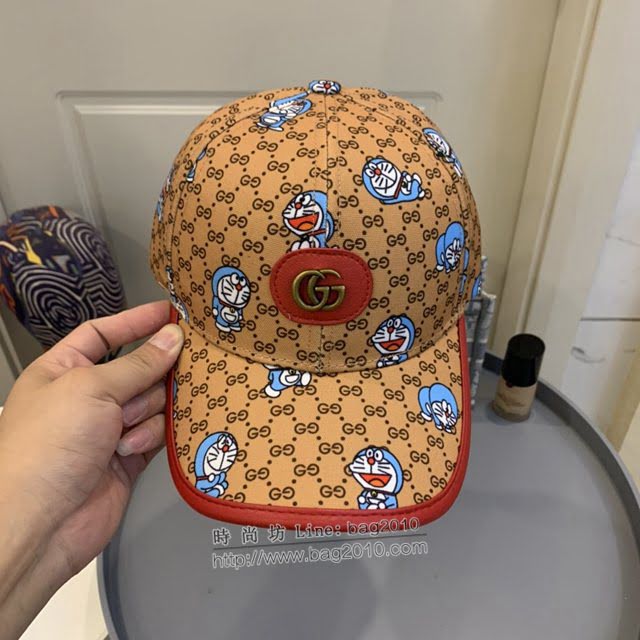 Gucci男女同款帽子 古馳聯名哆啦A夢叮噹貓棒球帽鴨舌帽  mm1670